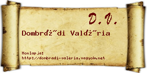 Dombrádi Valéria névjegykártya