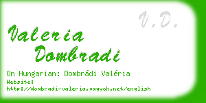 valeria dombradi business card